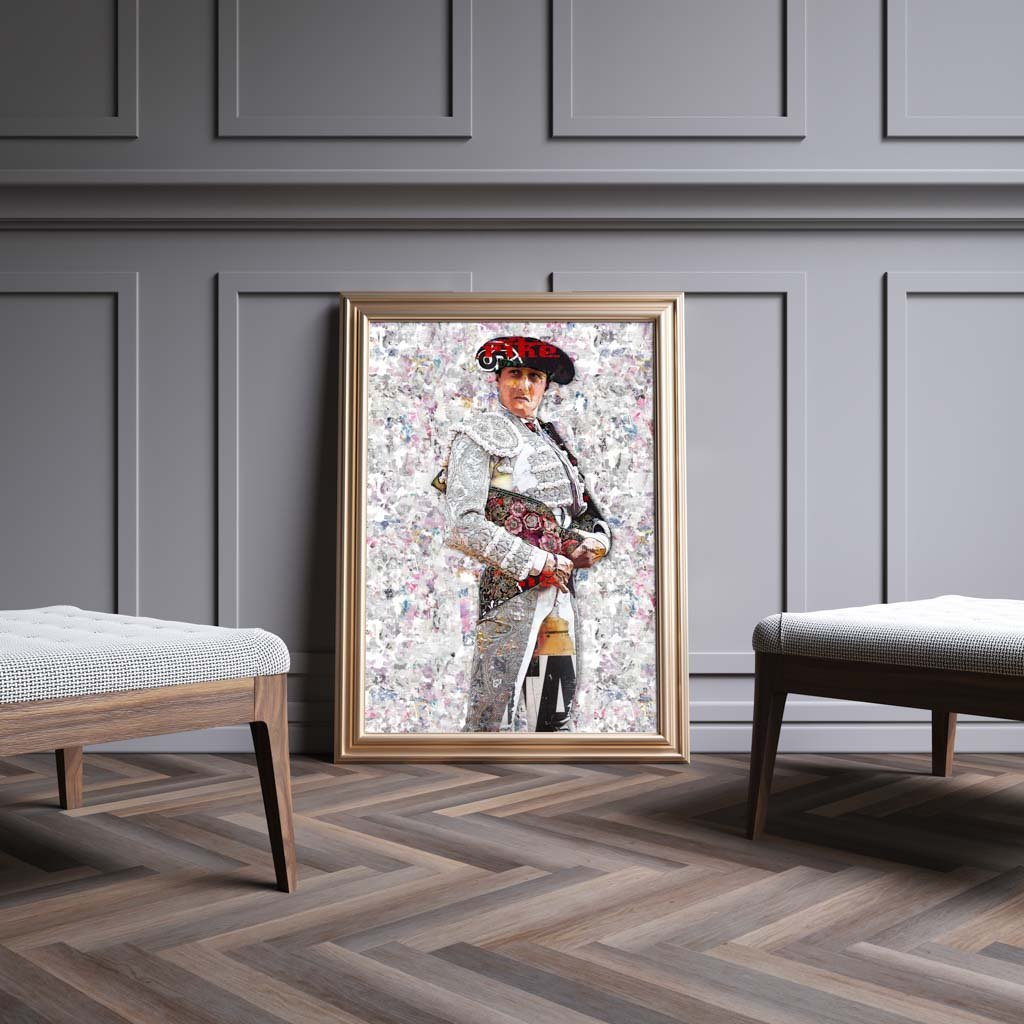 cuadro Andrés Roca Rey, cuadros modernos de toreros, arte en sevilla, arte moderno sevilla