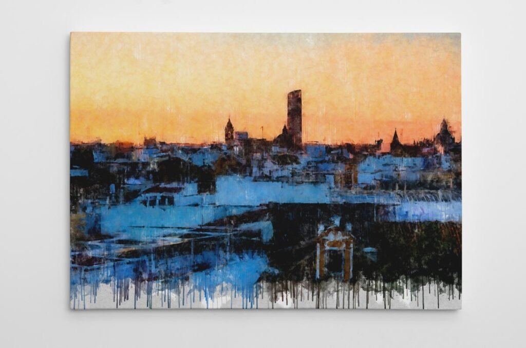 Cuadro Atardecer de azoteas en Sevilla
