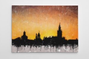 Cuadro Atardecer Dorado en Sevilla
