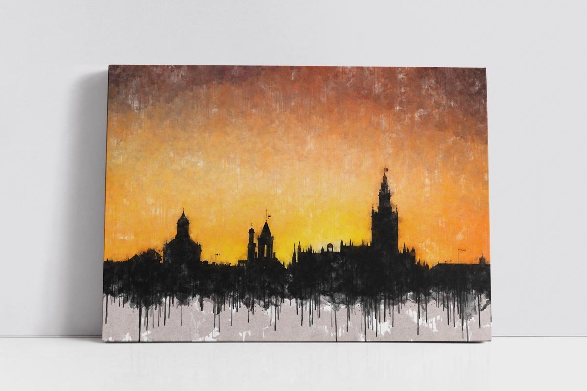 Cuadro Atardecer Dorado en Sevilla - Imagen 4