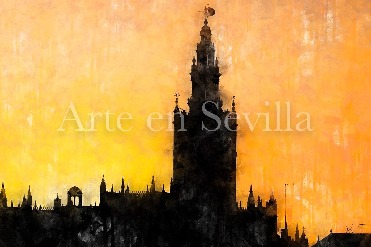 Cuadro Atardecer Dorado en Sevilla - Imagen 8