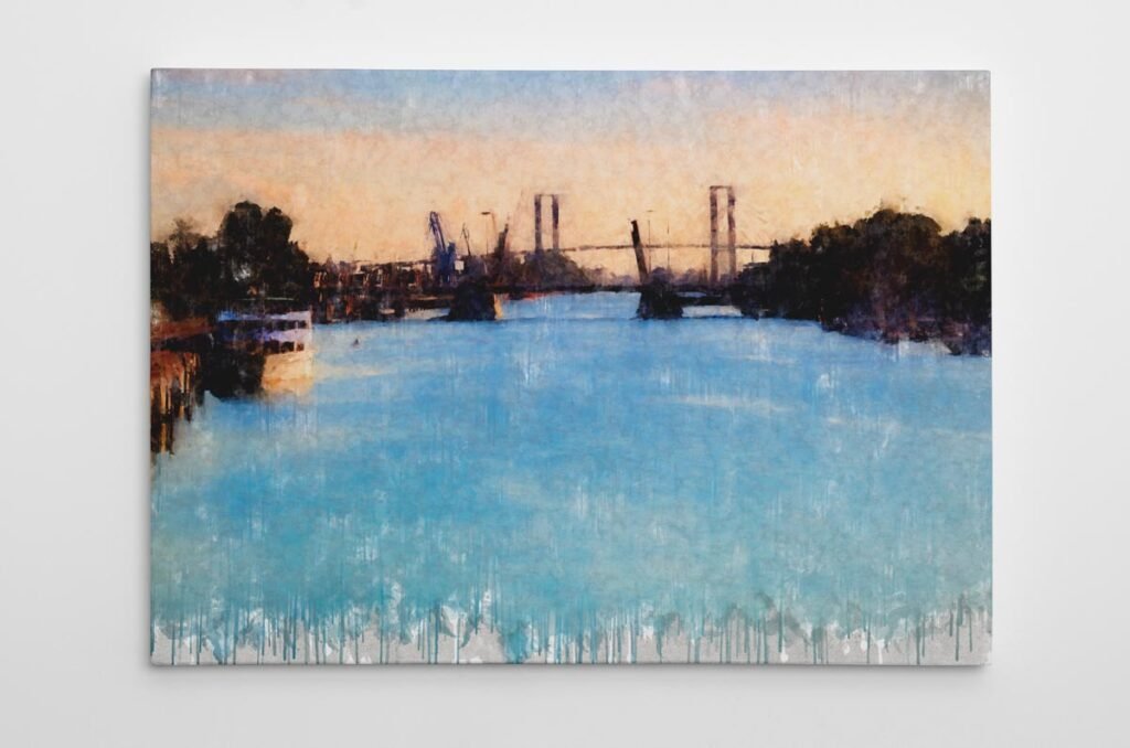 Cuadro Puente de las Delicias y V Centenario de Sevilla
