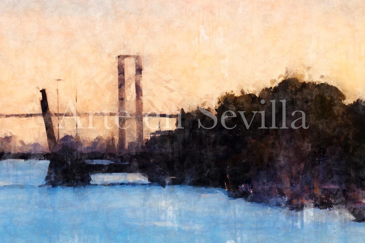 Cuadro Puente de las Delicias y V Centenario de Sevilla - Imagen 4