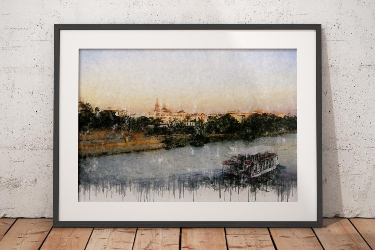 Cuadro Sevilla y su río - Imagen 3