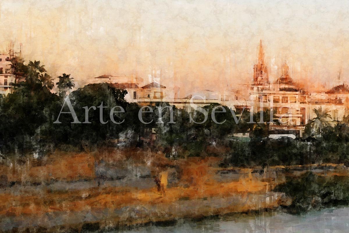 Cuadro Sevilla y su río - Imagen 6