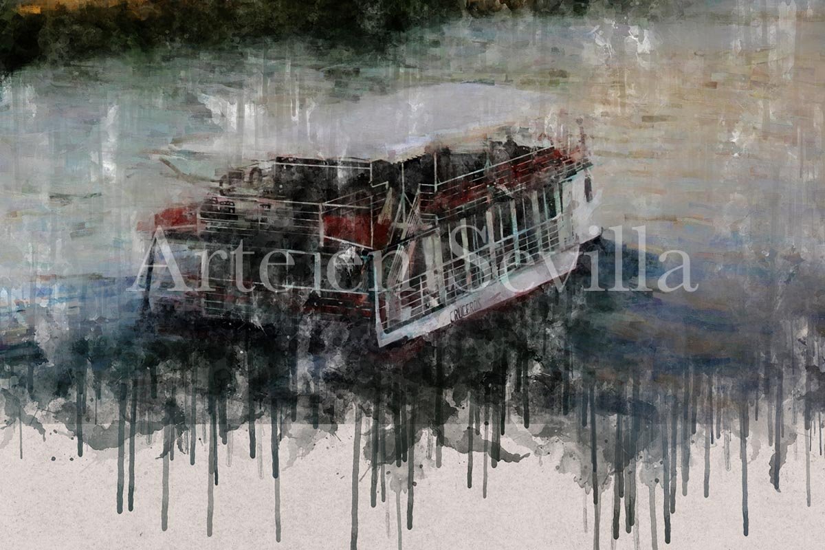 Cuadro Sevilla y su río - Imagen 5