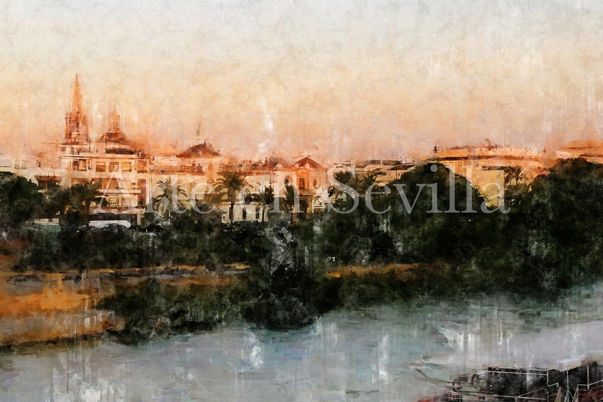 Cuadro Sevilla y su río - Imagen 4